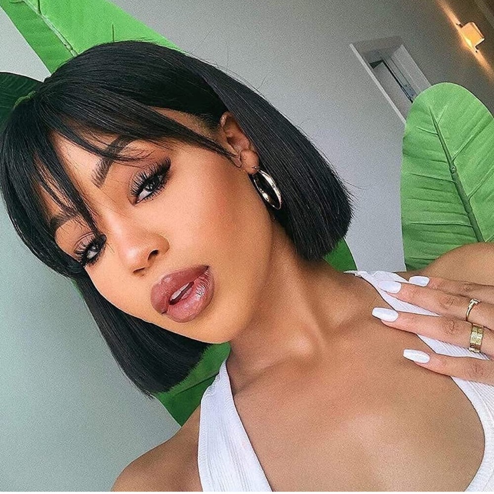 Human Hair Bob w/ Bangs